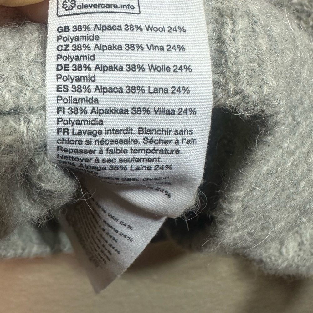 & Other Stories Stockholm Atelier Alpaca Wool Zip Oversized Sweater Small Winter - Picture 5 of 5